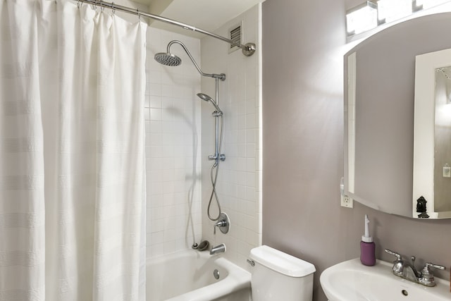 15 Kirby St Unit 826, Detroit, MI 48202 - bathroom with a sink, toilet, shower / tub combo, and visible vents