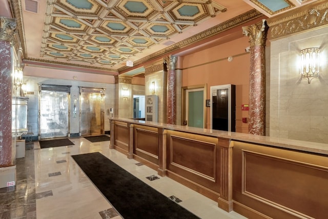 15 Kirby St Unit 826, Detroit, MI 48202 - welcome area with visible vents and ornate columns