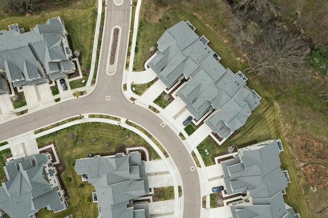 aerial view featuring a residential view