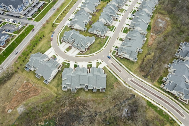 drone / aerial view with a residential view