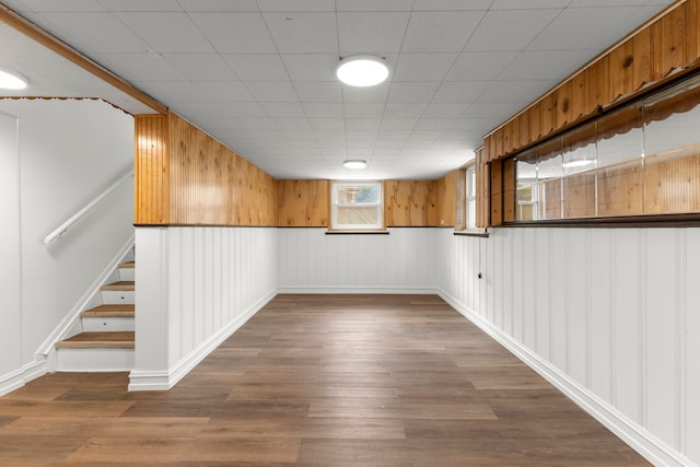 15167 Keppen Ave, Allen Park, MI 48101 - basement with baseboards, wood finished floors, and stairway