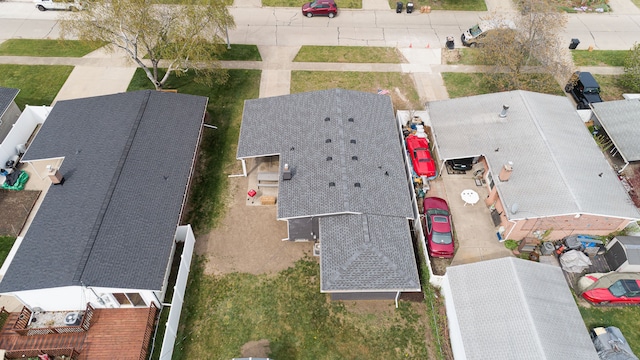 drone / aerial view with a residential view