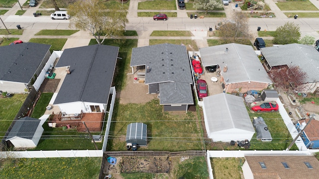 bird's eye view featuring a residential view