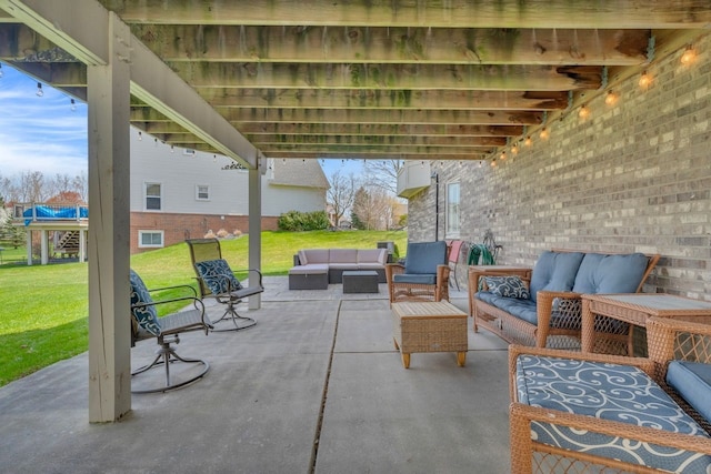 view of patio / terrace with an outdoor hangout area