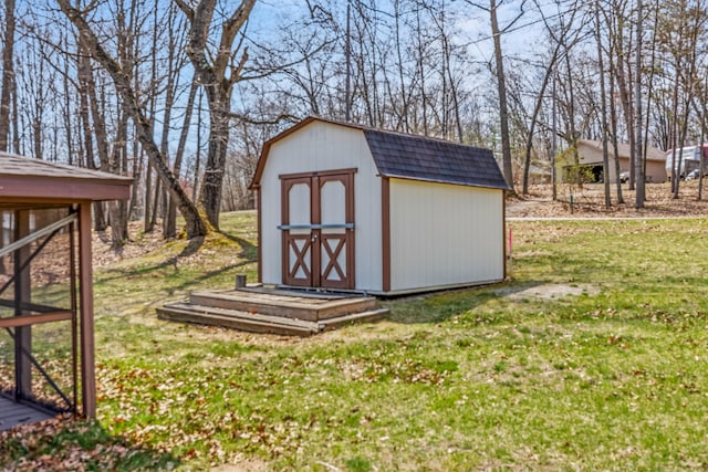 view of shed