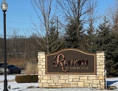 view of community sign
