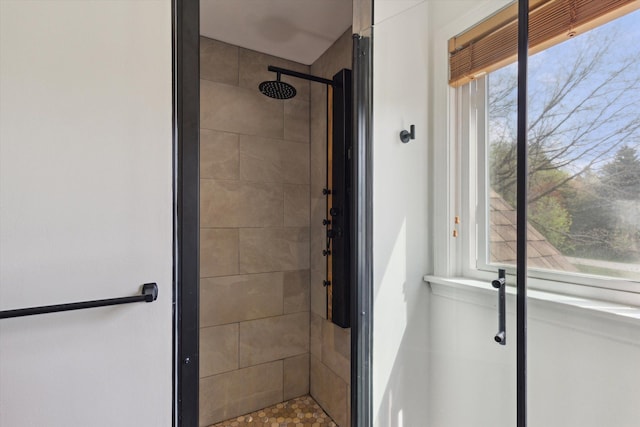 full bathroom with a shower stall