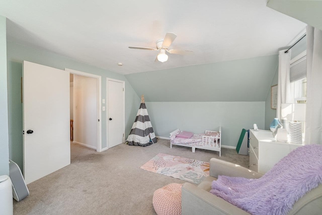 1016 Argyle Ct, Alma, MI 48801 - interior space with baseboards, a ceiling fan, and vaulted ceiling