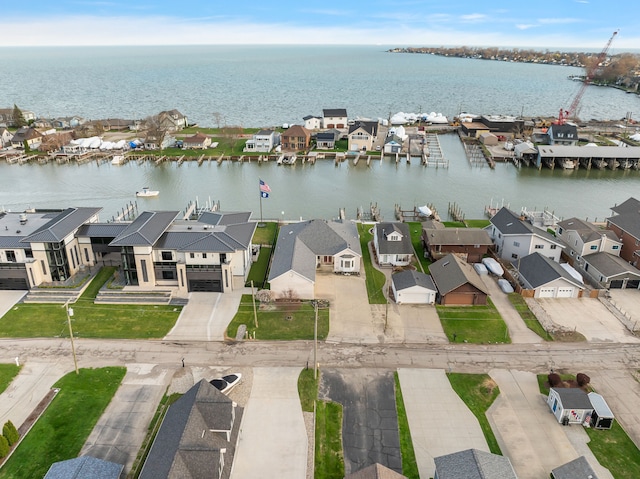32560 N River Rd, Harrison Township, MI 48045 - aerial view of residential area with a large body of water