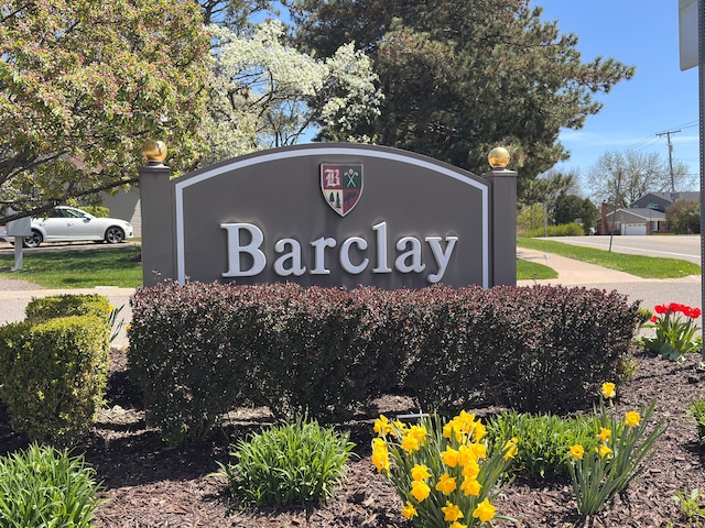 view of community sign