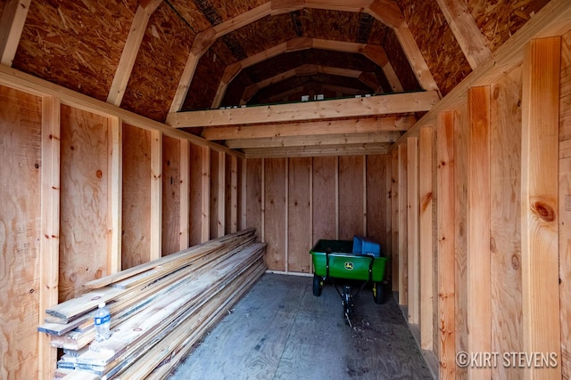 view of storage area