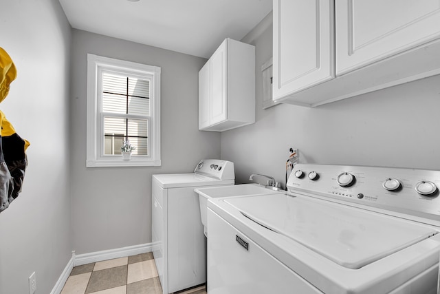 73941 Madison St, Armada, MI 48005 - clothes washing area with cabinet space, independent washer and dryer, and baseboards