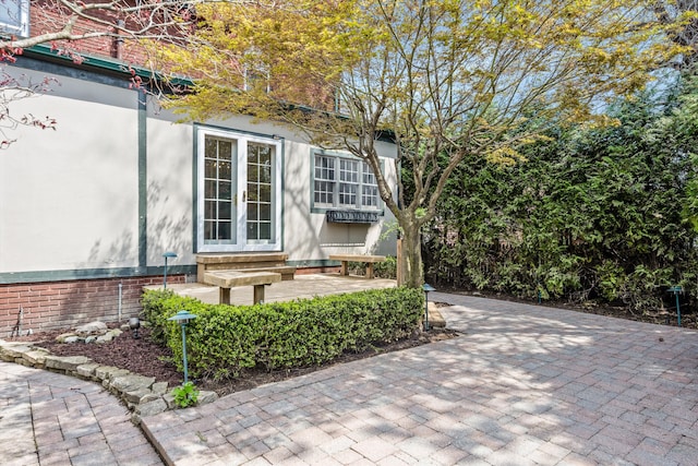 exterior space with entry steps