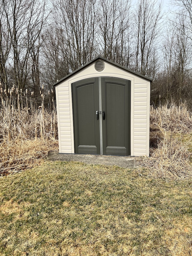 view of shed