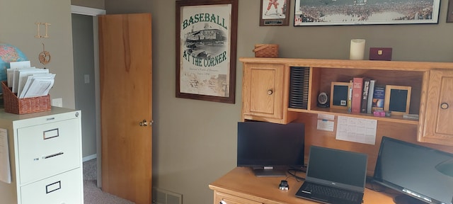 office space featuring visible vents