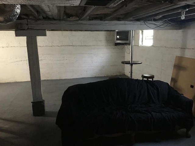 view of basement
