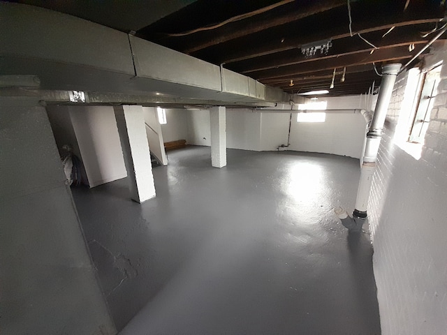 below grade area with stairs