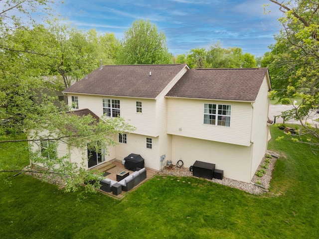 8313 Mill Pointe Ct, Goodrich, MI 48438 - back of house with a lawn and a shingled roof