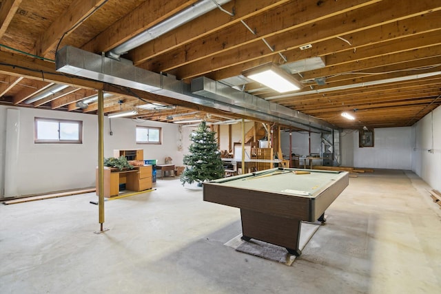 7996 Cain Rd, Jackson, MI 49201 - playroom featuring concrete flooring and pool table