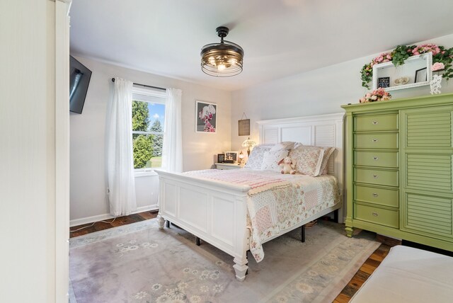 12031 E Schonborn Pl N Unit 3, Clio, MI 48420 - bedroom featuring dark wood-style flooring