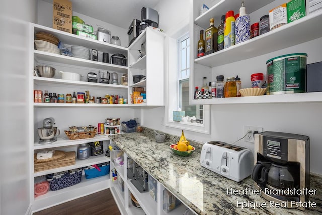 pantry featuring a toaster