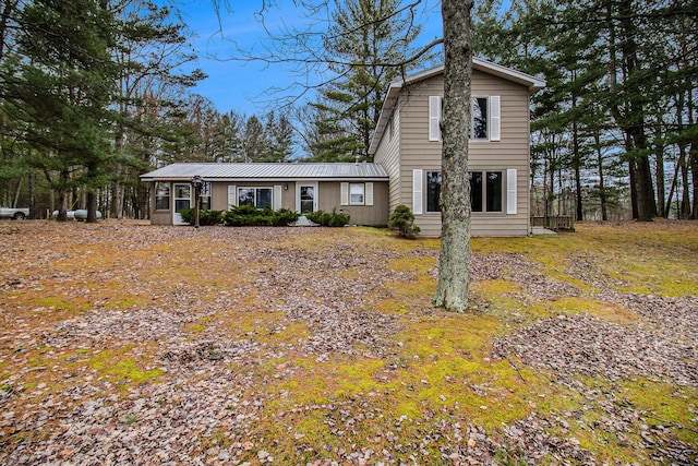 view of front of home with metal roof
