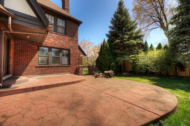 view of patio / terrace with a fenced backyard