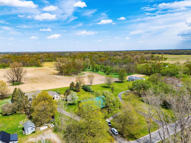 aerial view featuring a forest view