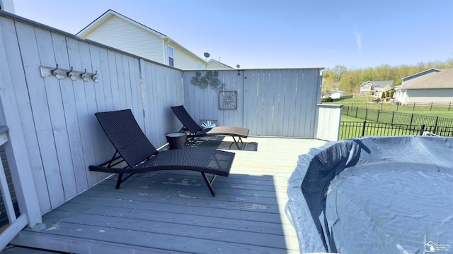 wooden deck with fence