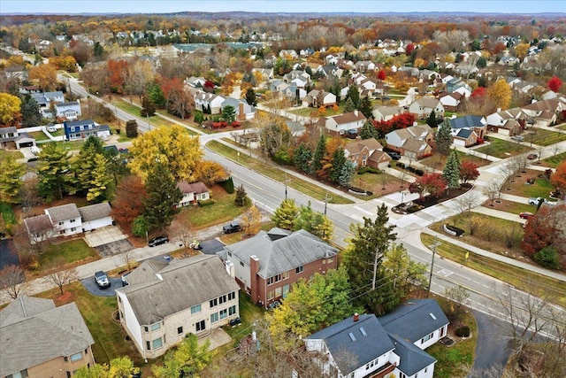 bird's eye view featuring a residential view