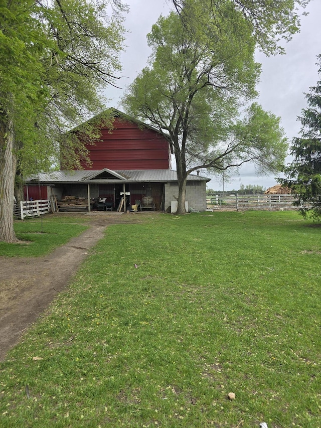7584 S Brinton Rd, Blanchard, MI 49310 - view of yard featuring an outbuilding