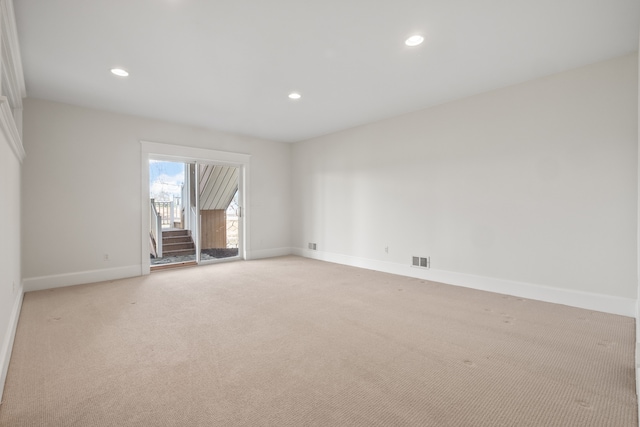 5027 Grover Dr, Brighton, MI 48116 - spare room with baseboards, recessed lighting, and light colored carpet