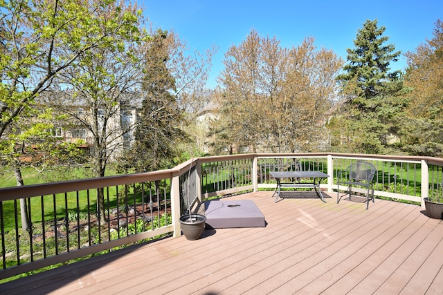 deck featuring outdoor dining area