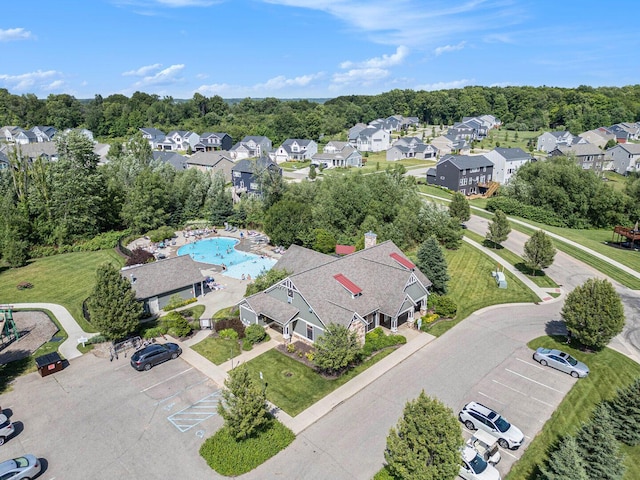 bird's eye view featuring a residential view
