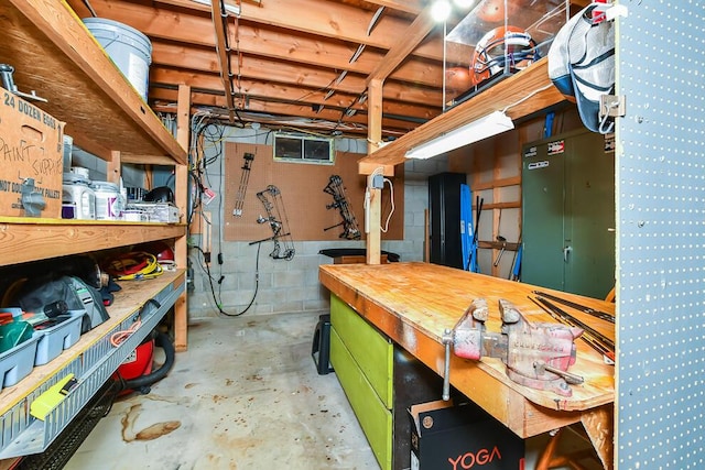 view of storage area