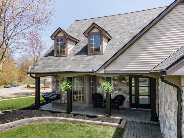 1229 Poppy Hill Dr, Oxford, MI 48371 - exterior space with a lawn and stone siding