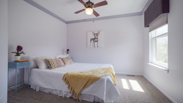 1229 Poppy Hill Dr, Oxford, MI 48371 - bedroom featuring crown molding, carpet flooring, and multiple windows