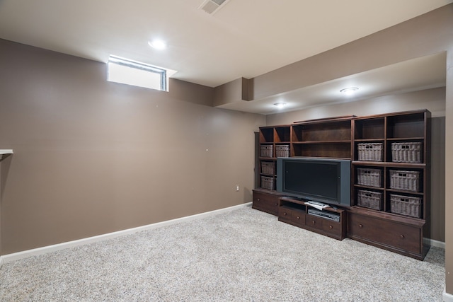 1229 Poppy Hill Dr, Oxford, MI 48371 - unfurnished living room featuring carpet flooring, baseboards, and visible vents
