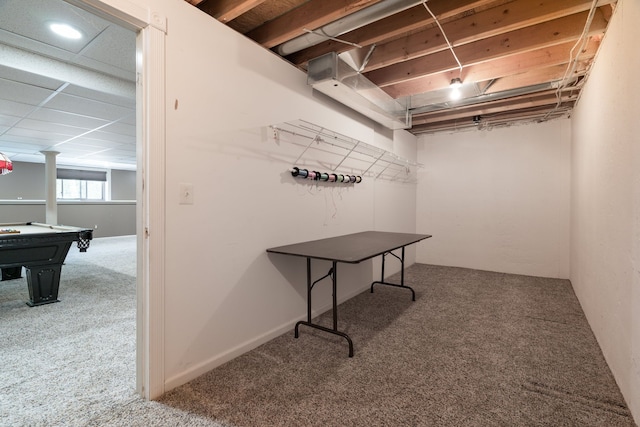 1229 Poppy Hill Dr, Oxford, MI 48371 - spacious closet featuring pool table and carpet