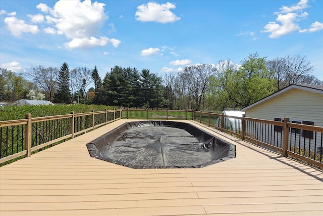 view of wooden deck