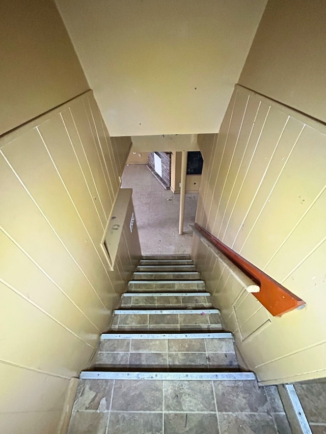 view of stairway