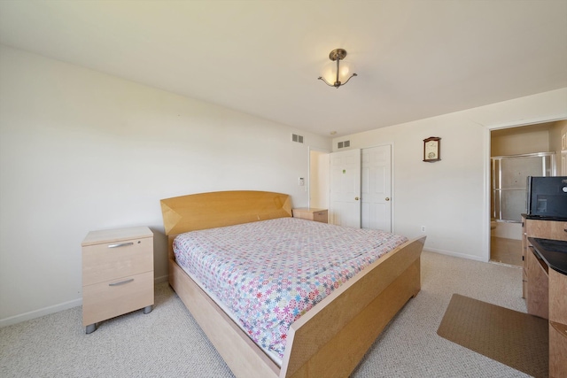 61 Old Carriage Ln, Lapeer, MI 48446 - bedroom featuring baseboards, visible vents, and light colored carpet