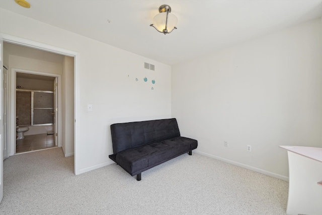 61 Old Carriage Ln, Lapeer, MI 48446 - sitting room with visible vents, baseboards, and carpet floors