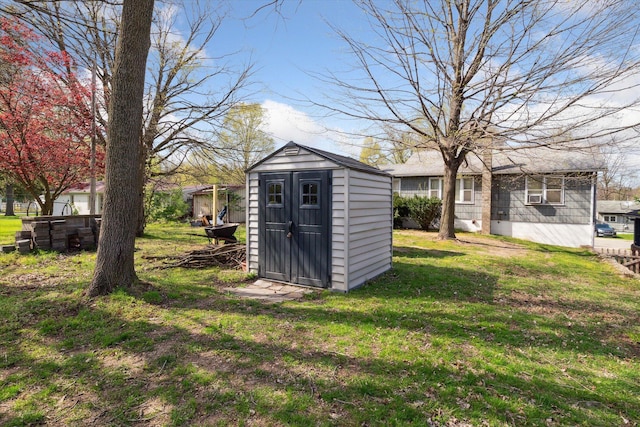 view of shed