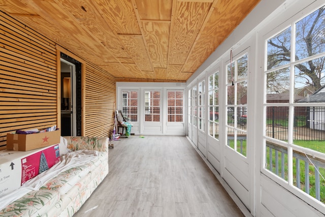 19165 Rutherford St, Detroit, MI 48235 - unfurnished sunroom featuring french doors