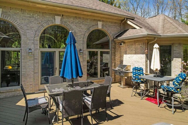 1293 Huntcliff, Milford, MI 48380 - deck featuring outdoor dining space and grilling area
