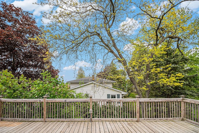 604 E N St, Owosso, MI 48867 - view of wooden terrace