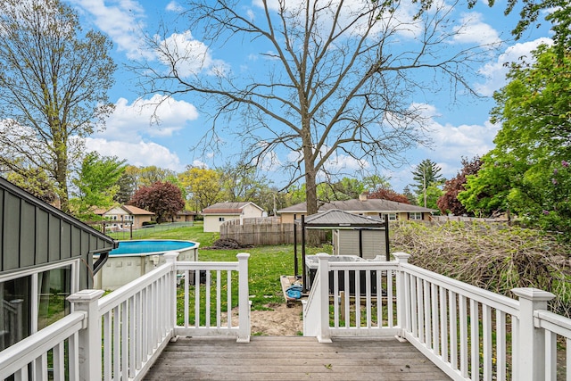 604 E N St, Owosso, MI 48867 - view of wooden terrace