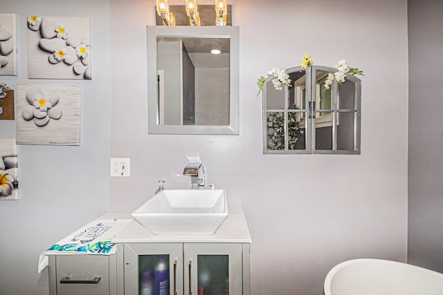 604 E N St, Owosso, MI 48867 - bathroom featuring vanity