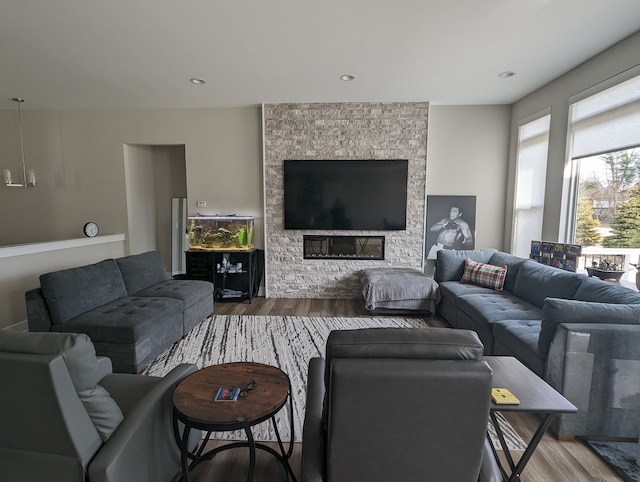 2298 Pondview Ln, Troy, MI 48085 - living room with wood finished floors